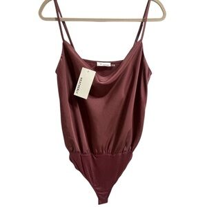 Heatherly Valentina Satin Drape Rich Plum Purple NEW WITH TAGS